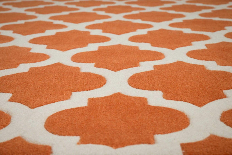 Rugs Entryway Rug - 23" x 86" x 0.46" Terracotta Polyester Runner Rug HomeRoots