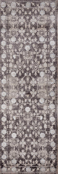 Rugs Entryway Rug - 32" x 96" x 0.2" Taupe Polyester Runner Rug HomeRoots