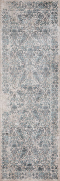 Rugs Entryway Rug 32" x 96" x 0.2" Turquoise Polyester Runner Rug 1172 HomeRoots