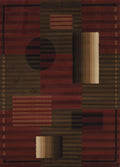 Rugs Entryway Runner Rug - 23" x 86" x 0.4" Auburn Polypropylene Runner Rug HomeRoots