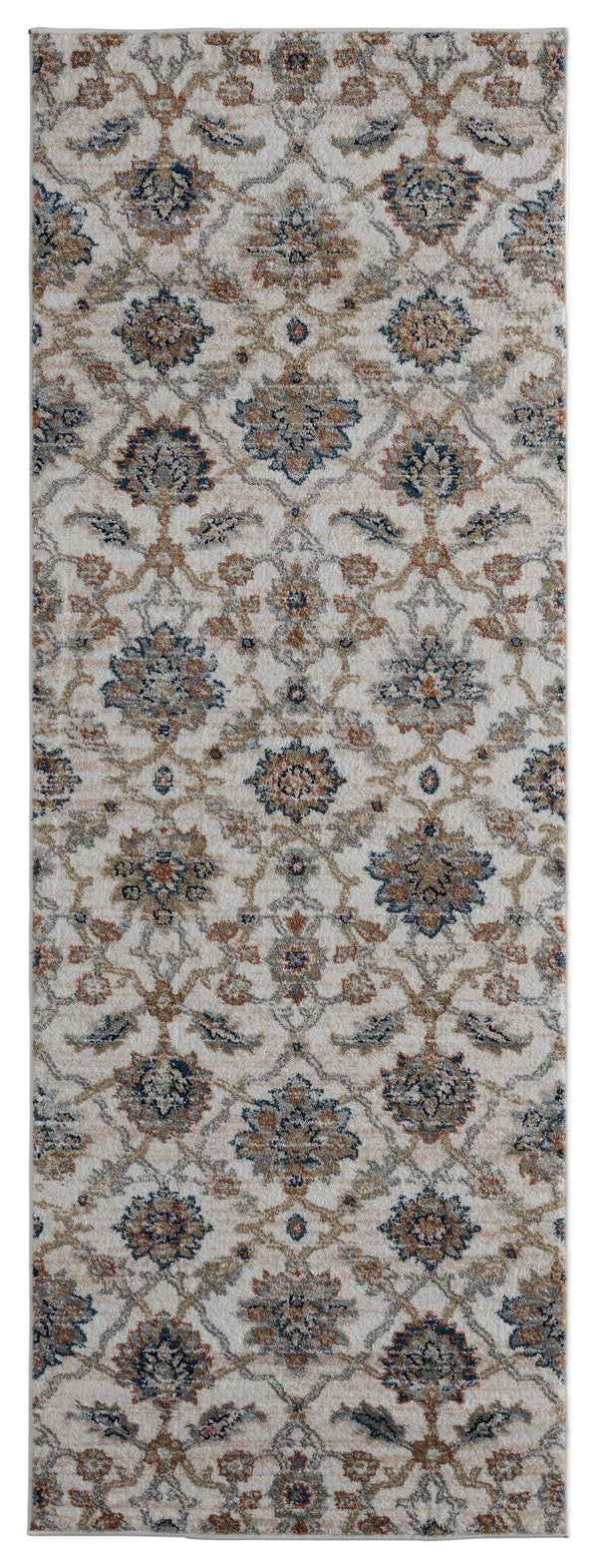 Rugs Entryway Runner Rug 31" x 86" x 0.79" Beige Microfiber/Polyester Runner Rug 7991 HomeRoots