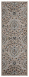 Rugs Entryway Runner Rug 31" x 86" x 0.79" Beige Microfiber/Polyester Runner Rug 8003 HomeRoots