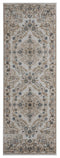 Rugs Entryway Runner Rug 31" x 86" x 0.79" Beige Microfiber/Polyester Runner Rug 8007 HomeRoots