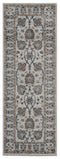 Rugs Entryway Runner Rug 31" x 86" x 0.79" Beige Microfiber/Polyester Runner Rug 8011 HomeRoots