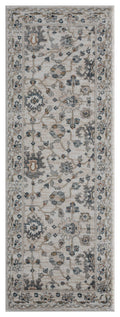 Rugs Entryway Runner Rug 31" x 86" x 0.79" Beige Microfiber/Polyester Runner Rug 8019 HomeRoots