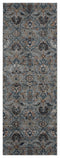 Rugs Entryway Runner Rug 31" x 86" x 0.79" Blue/Grey Microfiber/Polyester Runner Rug 7995 HomeRoots