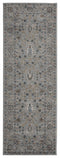 Rugs Entryway Runner Rug - 31" x 86" x 0.79" Blue/Grey Microfiber/Polyester Runner Rug HomeRoots