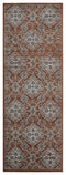 Rugs Entryway Runner Rug - 31" x 86" x 0.79" Burnt Orange Microfiber/Polyester Runner Rug HomeRoots