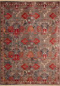 Rugs Extra Large Area Rugs 94" x 126" x 0.24" Garnet Polyester Oversize Rug 9985 HomeRoots