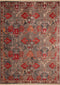 Rugs Extra Large Area Rugs 94" x 126" x 0.24" Garnet Polyester Oversize Rug 9985 HomeRoots