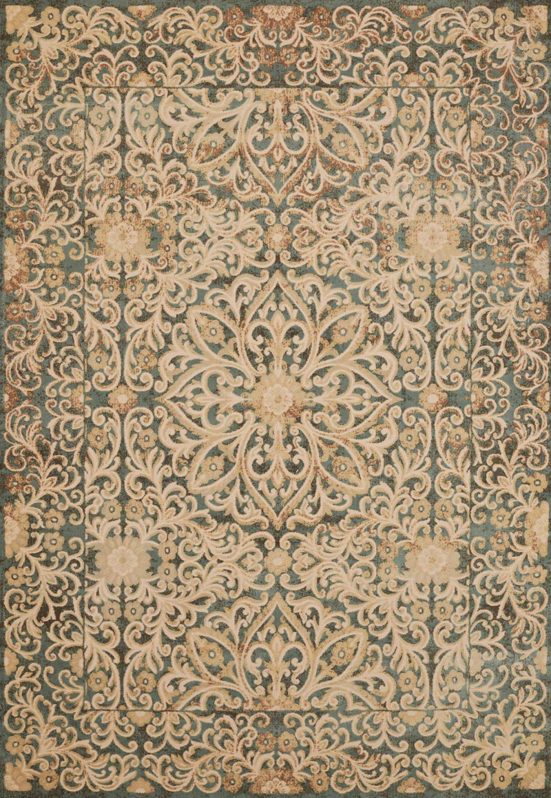 Rugs Extra Large Area Rugs 94" x 126" x 0.3" Seafoam Polyester/Olefin Oversize Rug 194 HomeRoots