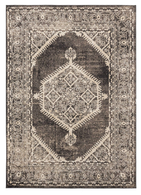 Rugs Extra Large Area Rugs 94" x 126" x 0.37" Walnut Olefin Frieze Oversize Rug 9732 HomeRoots