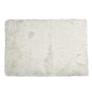 Rugs Faux Fur Rug - 60" x 36" Off White Rectangular Faux Fur - Area Rug HomeRoots