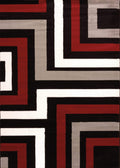 Rugs Fireplace Rugs 63" x 86" x 0.43" Grey Polypropylene Area Rug 8666 HomeRoots