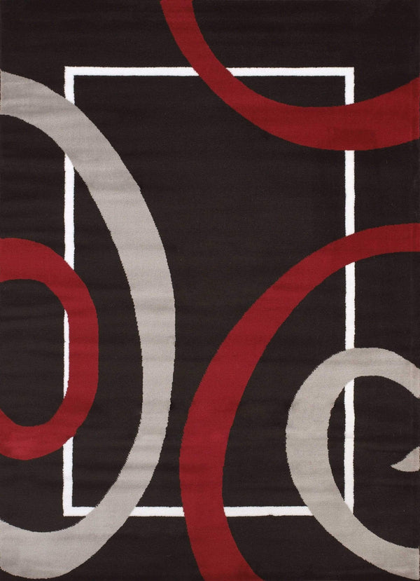 Rugs Fireplace Rugs 94" x 126" x 0.43" Grey Polypropylene Area Rug 8669 HomeRoots