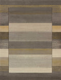 Rugs Fireplace Rugs 94" x 126" x 0.47" Grey Polypropylene Oversize Rug 8560 HomeRoots