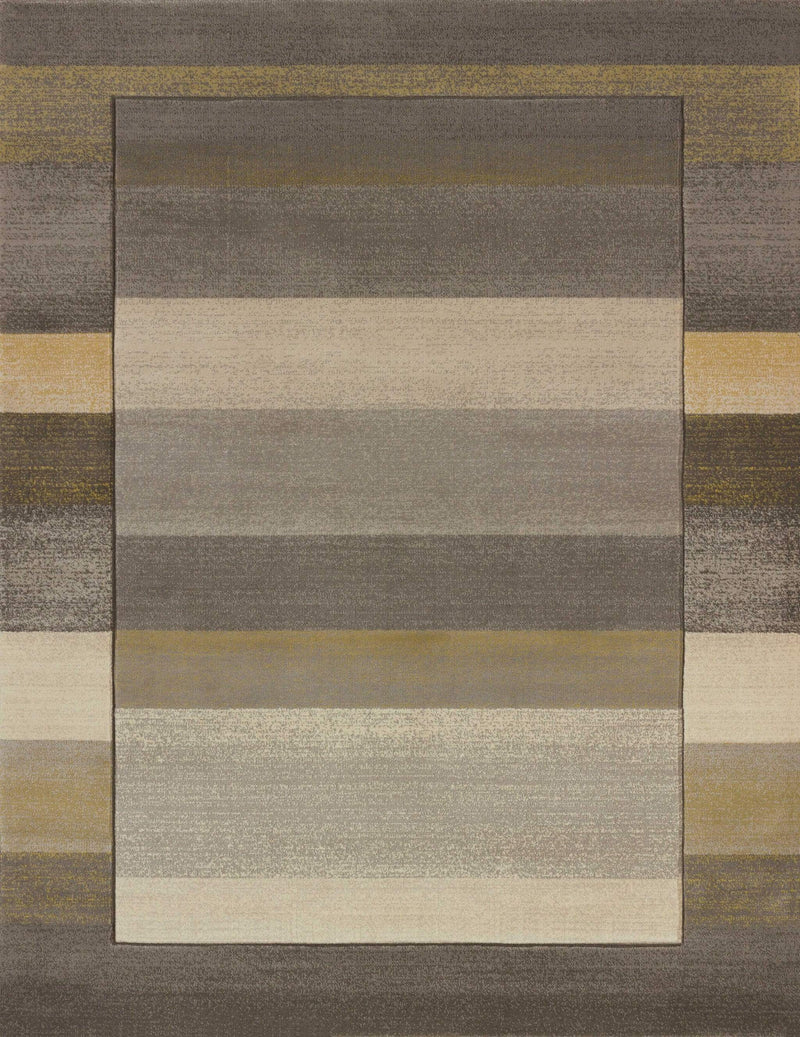 Rugs Fireplace Rugs 94" x 126" x 0.47" Grey Polypropylene Oversize Rug 8560 HomeRoots