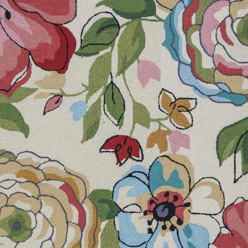 Rugs Floor Rug - 20" x 30" Polyester Sand Area Rug HomeRoots
