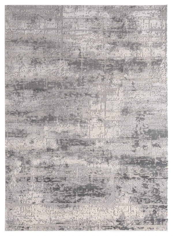 Rugs Floor Rugs - 118" x 158" x 0.39" Grey Polyester/Olefin Oversize Rug HomeRoots