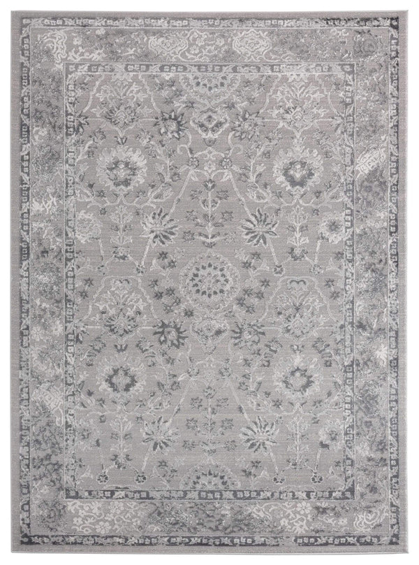 Rugs Floor Rugs 150" x 180" x 0.36" Grey Polyester/Olefin Oversize Rug 7864 HomeRoots