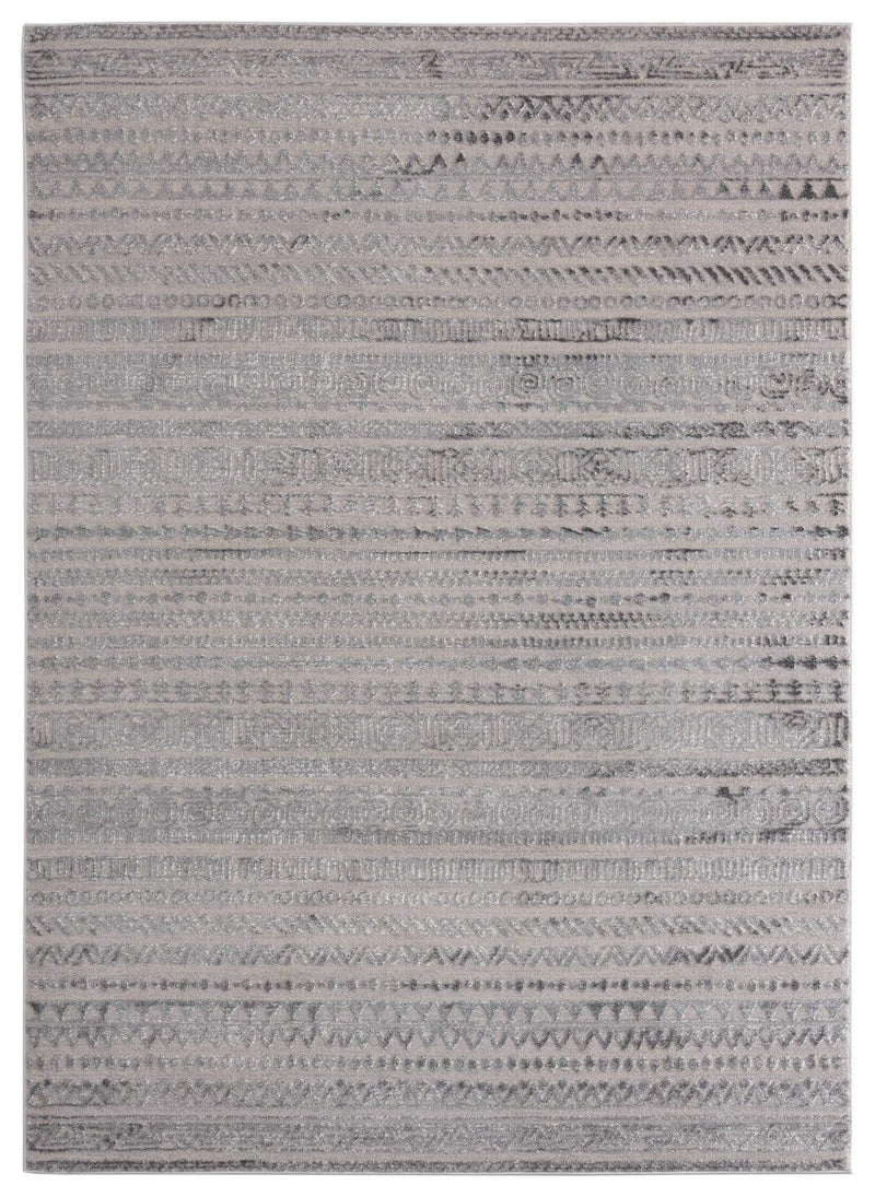 Rugs Floor Rugs 150" x 180" x 0.36" Grey Polyester/Olefin Oversize Rug 7920 HomeRoots