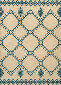 Rugs Floor Rugs - 23" x 36" x 0.79" Cream Polyester Accent Rug HomeRoots