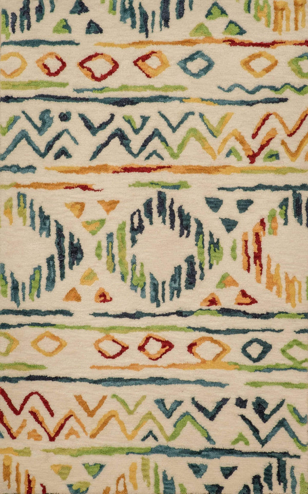 Rugs Floor Rugs - 23" x 36" x 0.79" Multi Polyester Accent Rug HomeRoots