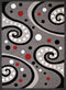 Rugs Floor Rugs 63" x 86" x 0.4" Grey Olefin Area Rug 7655 HomeRoots