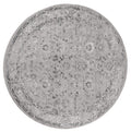 Rugs Floor Rugs 94" x 94" x 0.39" Grey Polyester/Olefin Round Rug 7861 HomeRoots