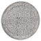 Rugs Floor Rugs 94" x 94" x 0.39" Grey Polyester/Olefin Round Rug 7861 HomeRoots