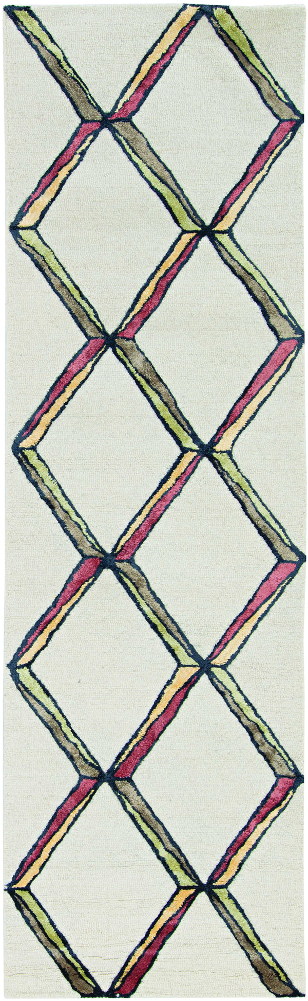 Rugs Gold Area Rugs - 108" X 156" X 0.'5" Cream/Gold Wool / Viscose Rug HomeRoots