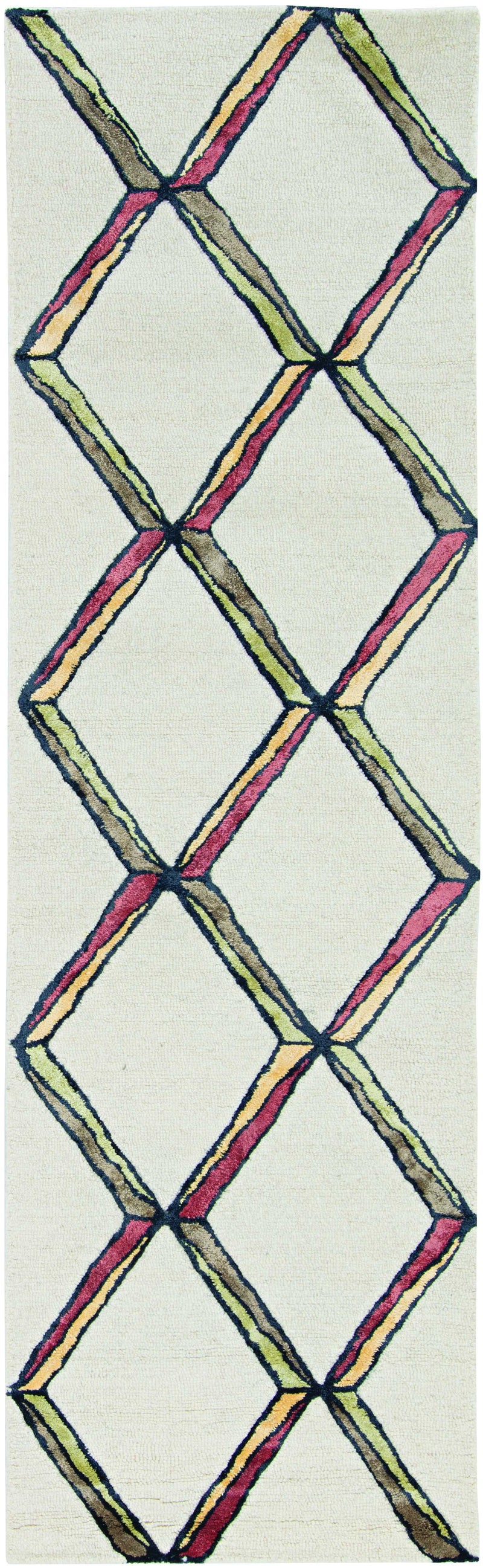 Rugs Gold Area Rugs - 108" X 156" X 0.'5" Cream/Gold Wool / Viscose Rug HomeRoots