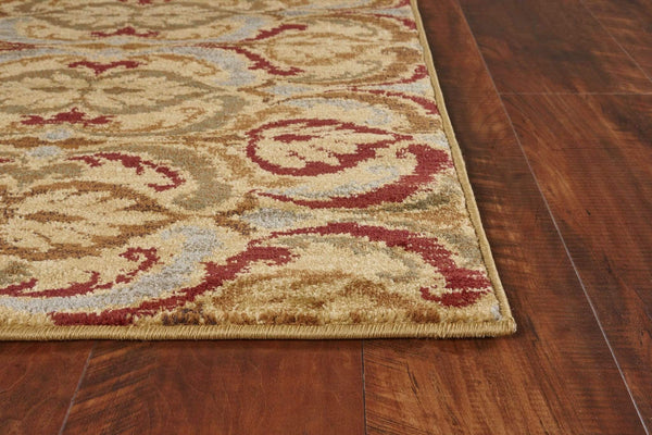 Rugs Gold Area Rugs - 31" X 49" X 0.'5" Gold Polypropylene Rug HomeRoots