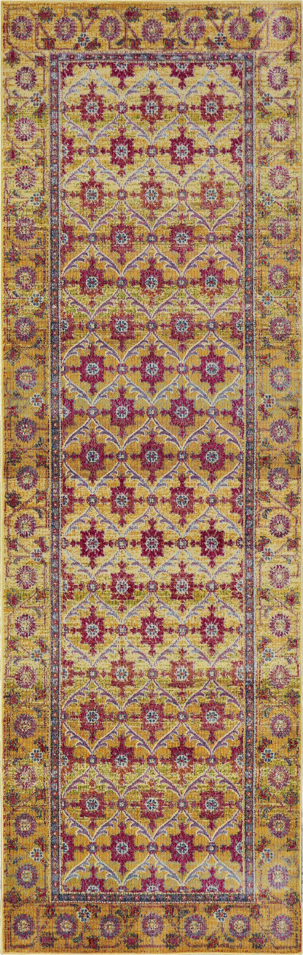 Rugs Gold Area Rugs - 63" X 91" X 0.'25" Gold Polypropylene Rug HomeRoots
