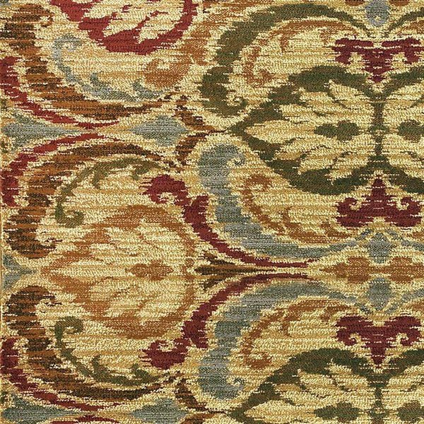 Rugs Gold Area Rugs - 63" X 91" X 0.'5" Gold Polypropylene Rug HomeRoots