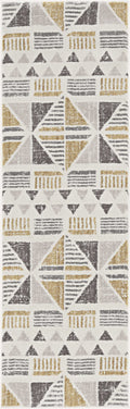 Rugs Gold Area Rugs - 63" X 91" X 0.'75" Ivory/Gold Polyester Rug HomeRoots