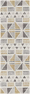 Rugs Gold Area Rugs - 63" X 91" X 0.'75" Ivory/Gold Polyester Rug HomeRoots