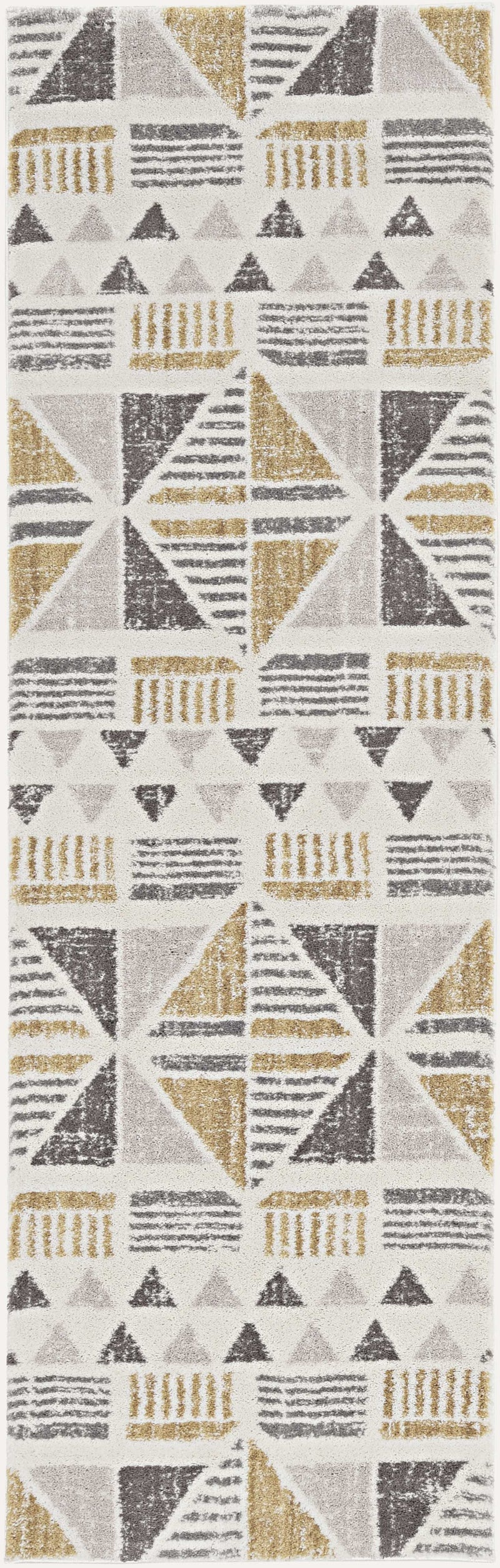 Rugs Gold Area Rugs - 63" X 91" X 0.'75" Ivory/Gold Polyester Rug HomeRoots
