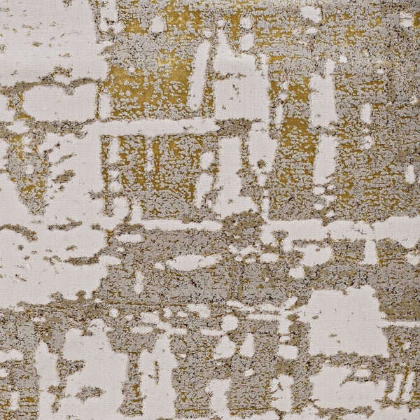 Rugs Gold Area Rugs - 79" X 114" X 0.'25" Ivory/Gold Polypropylene / Polyester Rug HomeRoots