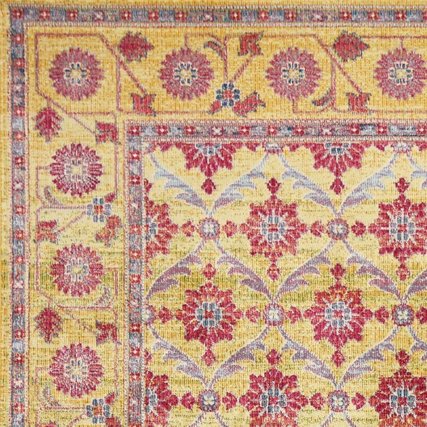 Rugs Gold Area Rugs - 94" X 134" X 0.'25" Gold Polypropylene Rug HomeRoots