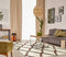Rugs Gold Area Rugs - 96" X 120" X 0.'5" Cream/Gold Wool / Viscose Rug HomeRoots