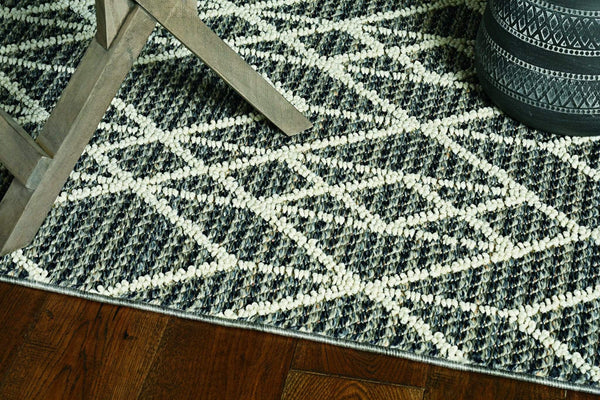 Rugs Gray Area Rug - 116" X 152" X 0.'25" Grey Polypropylene Rug HomeRoots