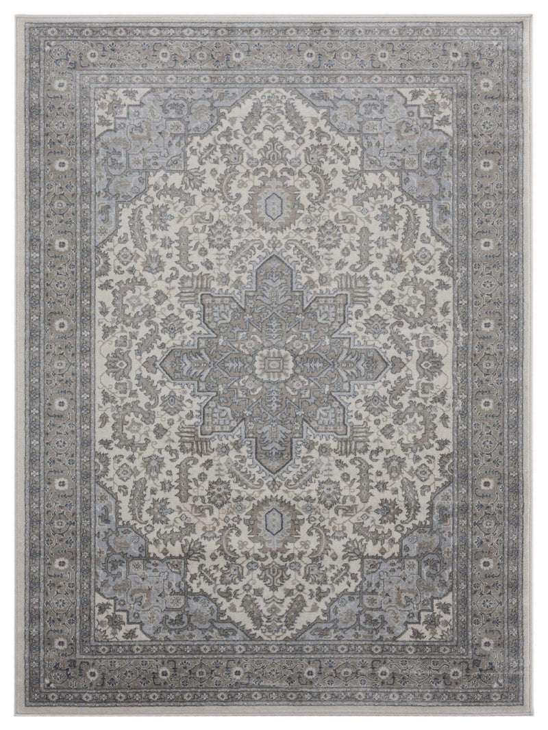 Rugs Gray Area Rug 118" x 158" x 0.31" Grey Olefin Rug 8268 HomeRoots