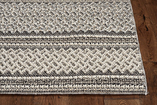 Rugs Gray Area Rug - 31" X 93" X 0.'25" Grey Polypropylene Rug HomeRoots