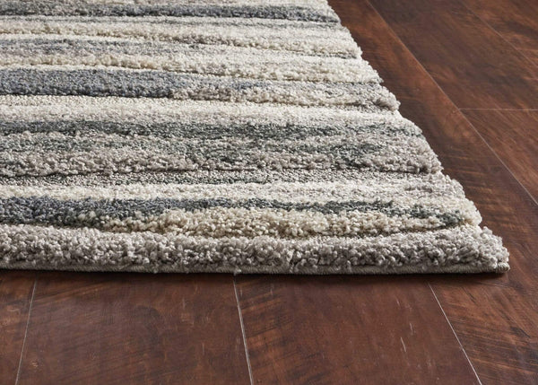 Rugs Gray Area Rug - 39" X 63" X 1" Grey Polypropylene Rug HomeRoots