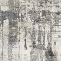 Rugs Gray Area Rug - 63" X 91" X 0.'25" Grey Polyester / Viscose Rug HomeRoots