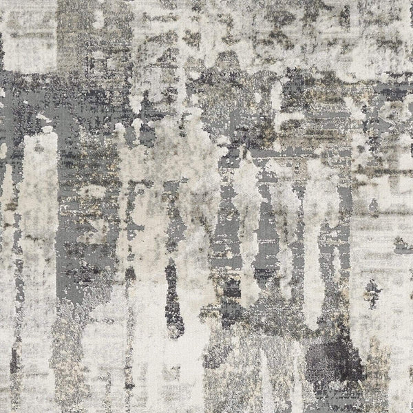 Rugs Gray Area Rug - 63" X 91" X 0.'25" Grey Polyester / Viscose Rug HomeRoots