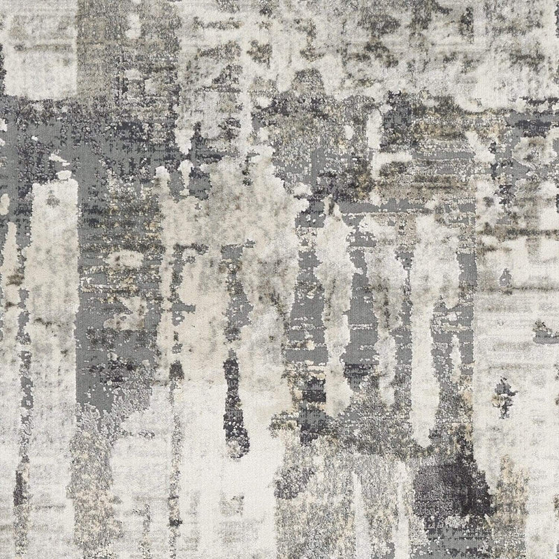 Rugs Gray Area Rug - 63" X 91" X 0.'25" Grey Polyester / Viscose Rug HomeRoots