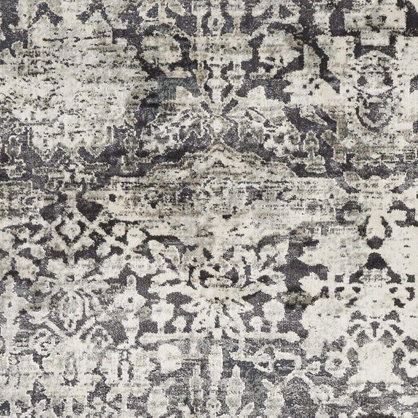 Rugs Gray Area Rug - 91" X 91" X 0.'25" Grey Polyester / Viscose Rug HomeRoots