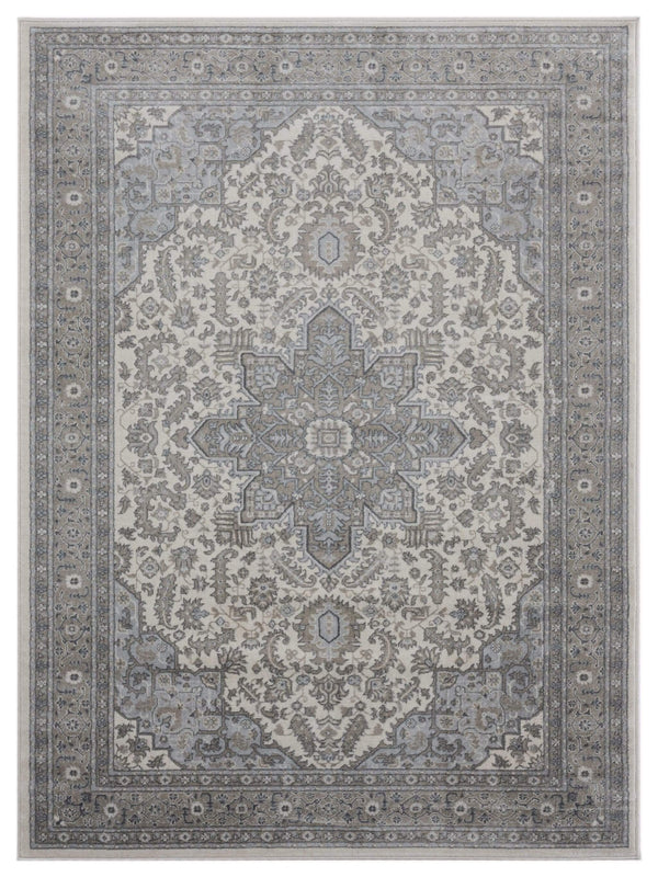 Rugs Gray Area Rug 94" x 126" x 0.31" Grey Olefin Oversize Rug 8267 HomeRoots